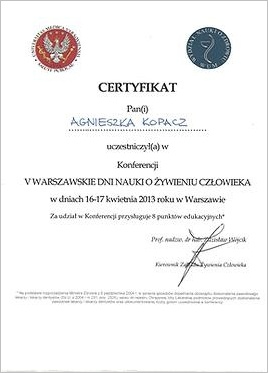 V Warszawskie Dni Nauki o Żywieniu Człowieka żywienie człowieka